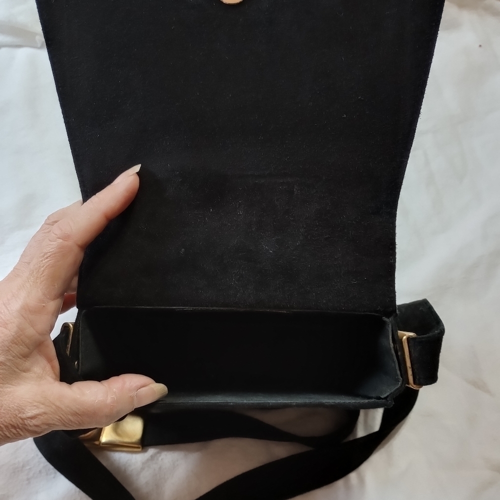 Vintage Donna Kara New York Black Purse Faux Leather - Picture 4 of 6